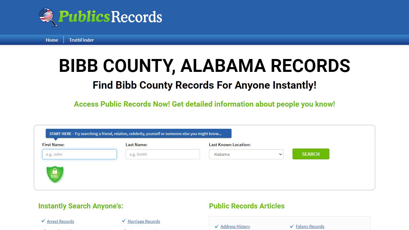 Find Bibb County, Alabama Records!